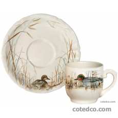 Coffret de 2 tasses et soucoupes café - 11 cl - diam. 14 cm