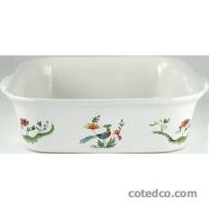 Plat de cuisson Carré 26,5 x 24,8 cm. h 7 cm - Oiseaux de paradis