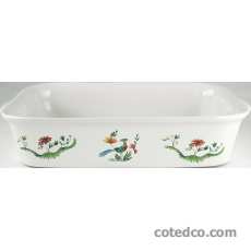 Plat de cuisson Rectangulaire 34,5 x 23 cm. h 7,4 cm - Oiseaux de Paradis