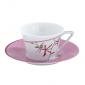 P-Tasse thé soucoupe rose 16cl