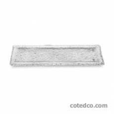 Plat rectangulaire en verre - 53x17 cm